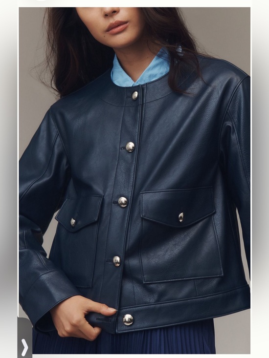 Maeve Jackets & Blazers - Maeve Collarless Vegan Leather Jacket sold at Anthropologie